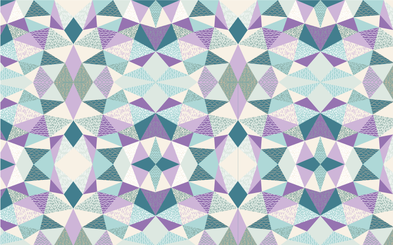 Abstrakt patchwork kakel effekt vinyl matta - Tenstickers