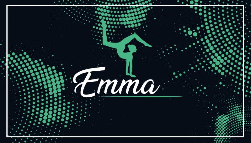 Gymnastik personligt namn personlig matta - Tenstickers