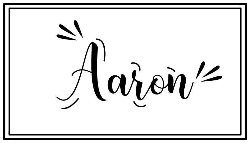 Minimalistiskt anpassat namn Vinylmatta sovrum - Tenstickers