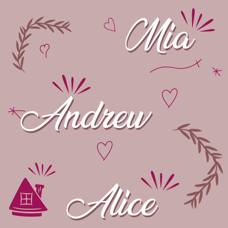 Dörrmatta familjemedlemmar personlig matta - Tenstickers