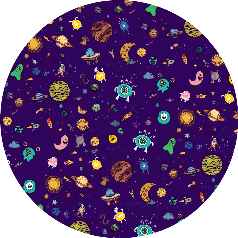 Kosmiska varelser äventyr Andra Vinylmattor - Tenstickers