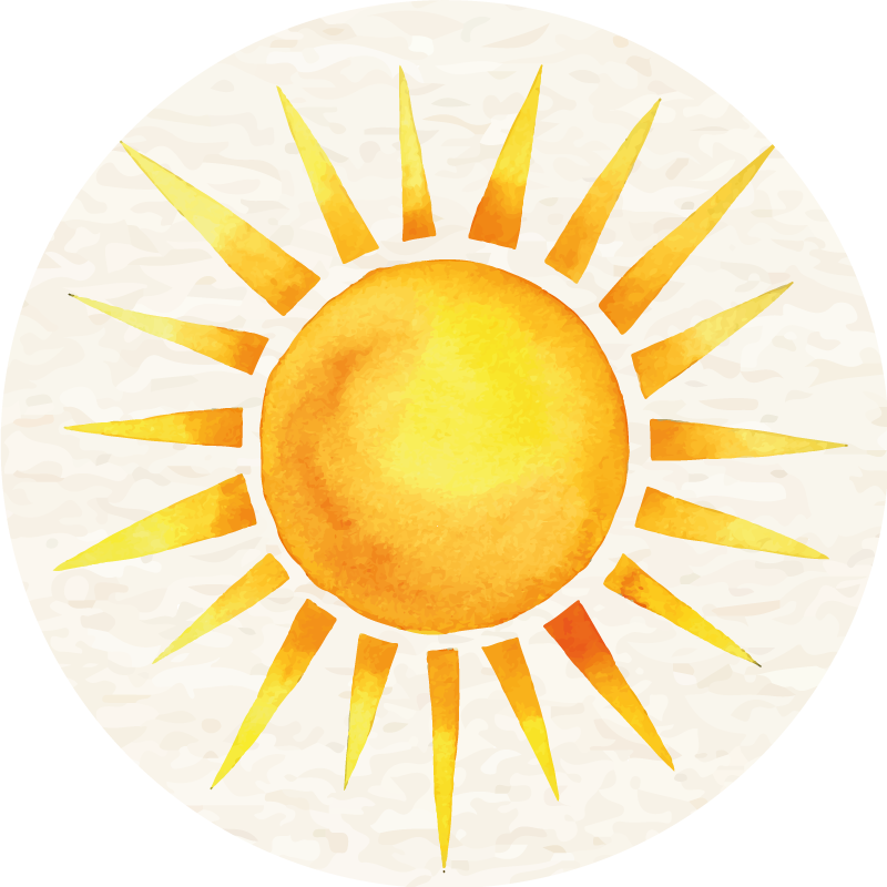 Solig utbrott Vinylmatta natur - Tenstickers