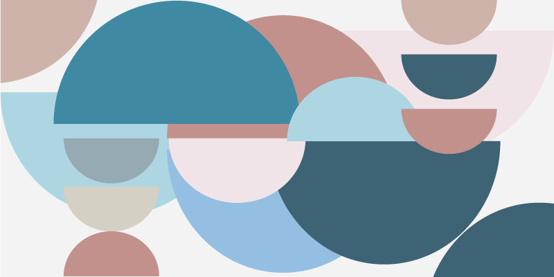 Variation av cirkulära former Vinylmatta geometrisk - Tenstickers