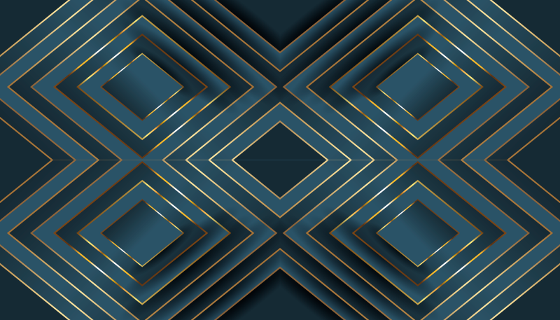 Blå mosaik med topptryck vinylmatta - Tenstickers