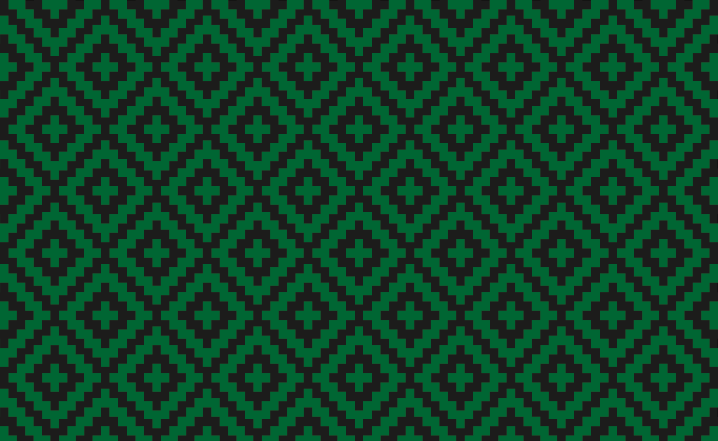 Mörkgröna rutor mosaikvinylmatta - Tenstickers