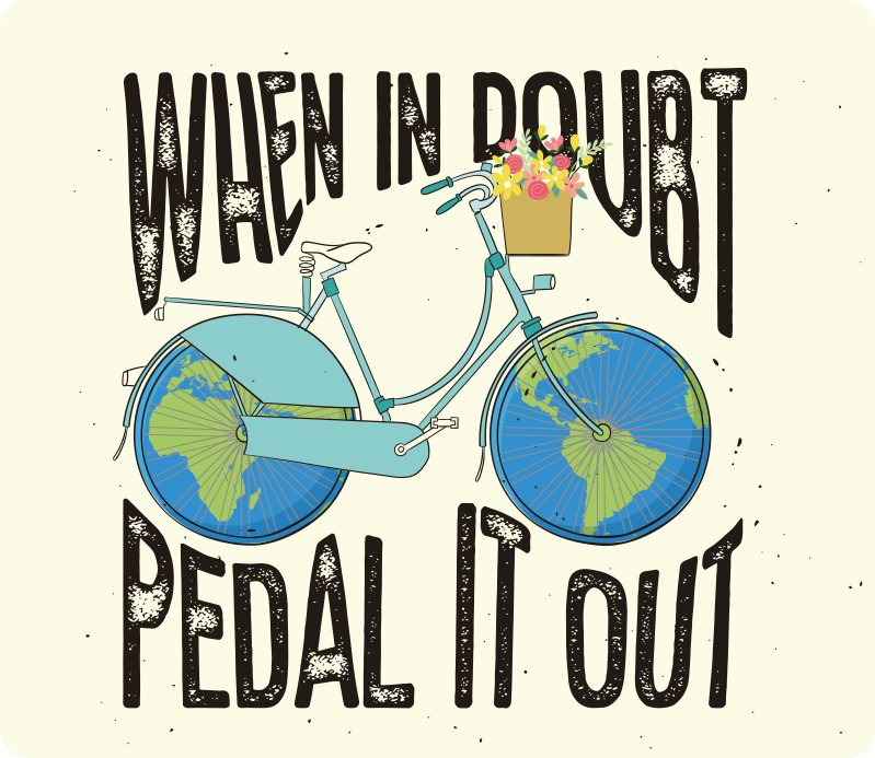 Cykel roliga vinyl matta - Tenstickers