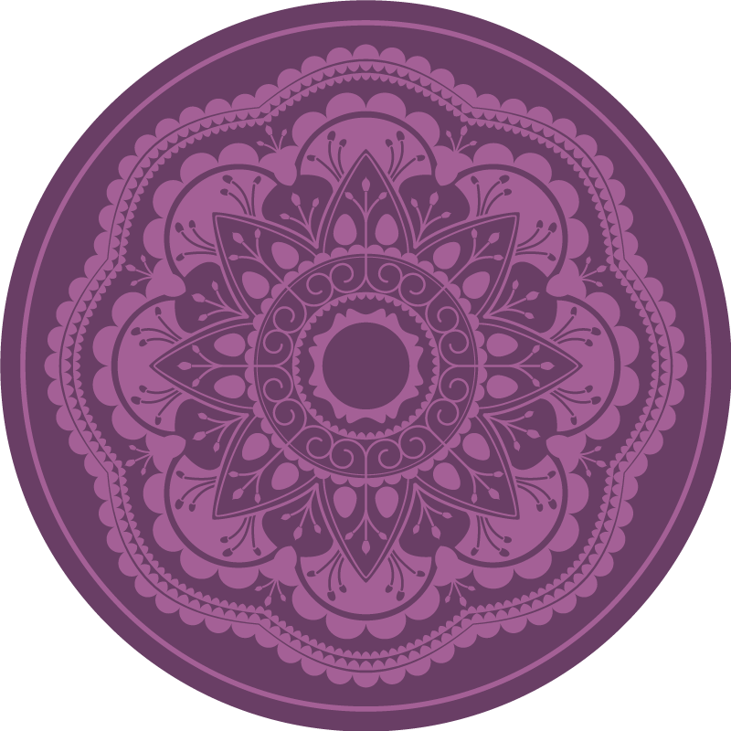 Stor mandala i mellersta mandala vinylmatta - Tenstickers