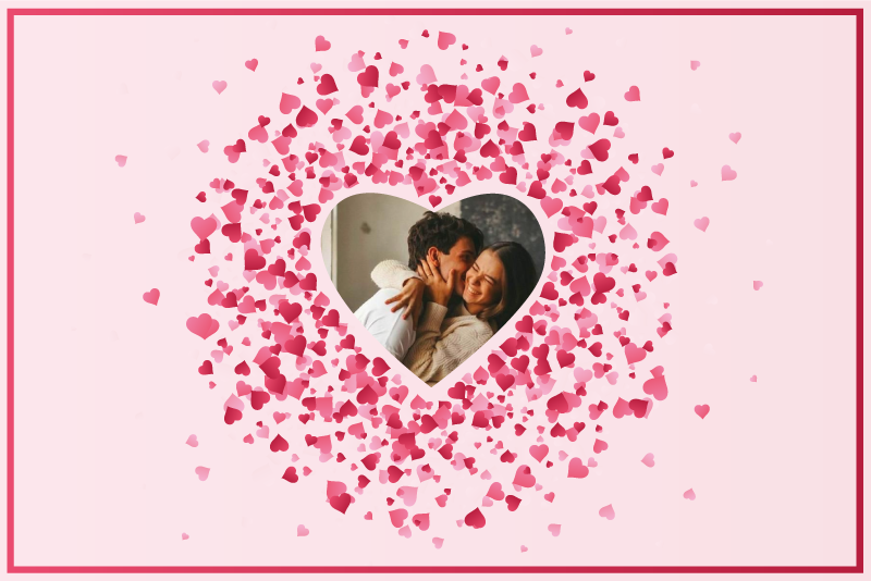 Hjärtformad med foto Vinylmatta sovrum - Tenstickers