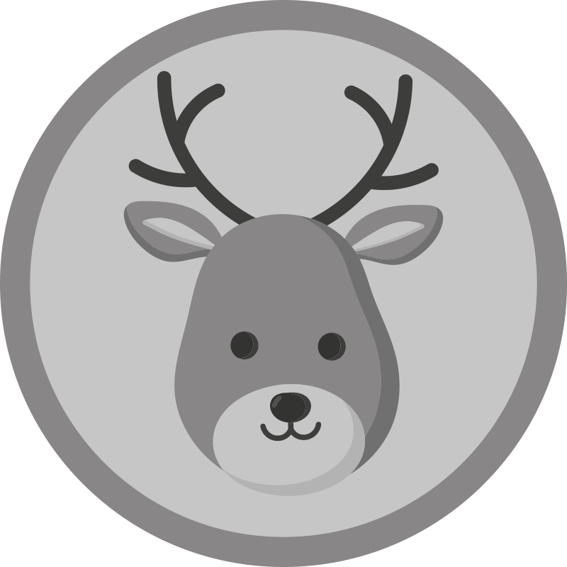 Nordic grey deer baby lekmatta - Tenstickers