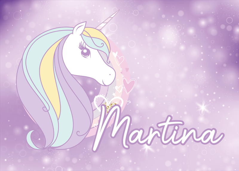 Vinylmatta unicorn drömlandet - Tenstickers