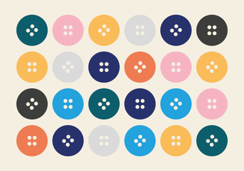 Färgglada knappar baby lekmatta - Tenstickers