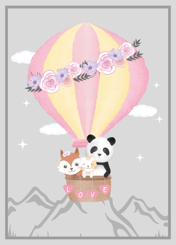 Hetluftskärlek Vinylmatta Barn - Tenstickers