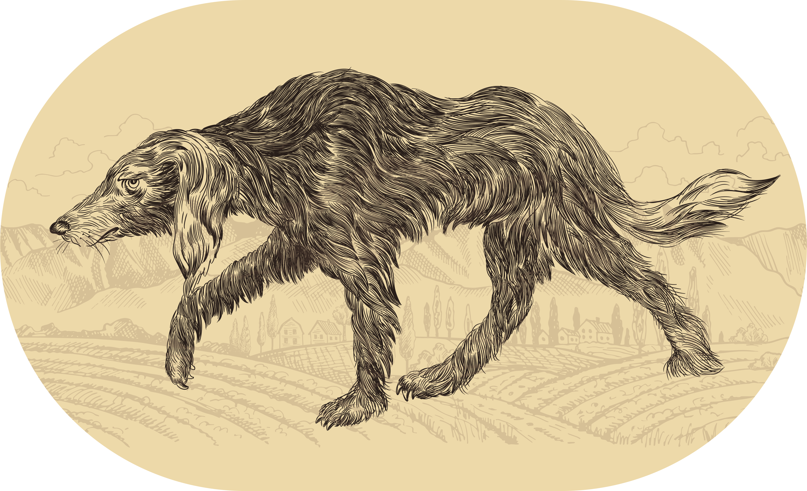 Elegant hundsilhuett Vinylmatta djur - Tenstickers