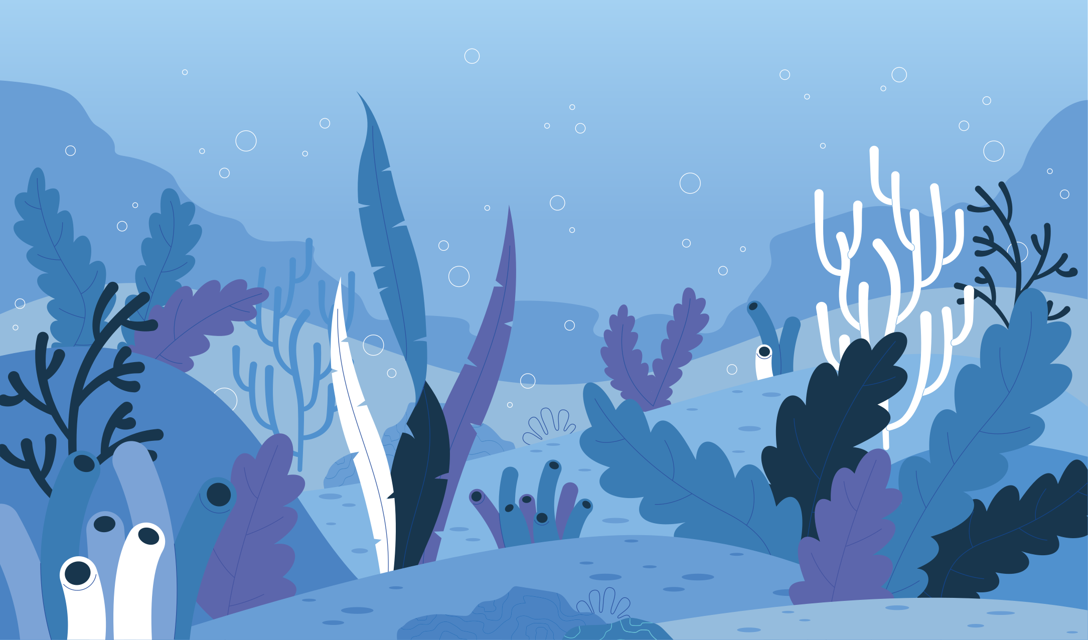 Tecknad vatten värld barn vinyl matta - Tenstickers