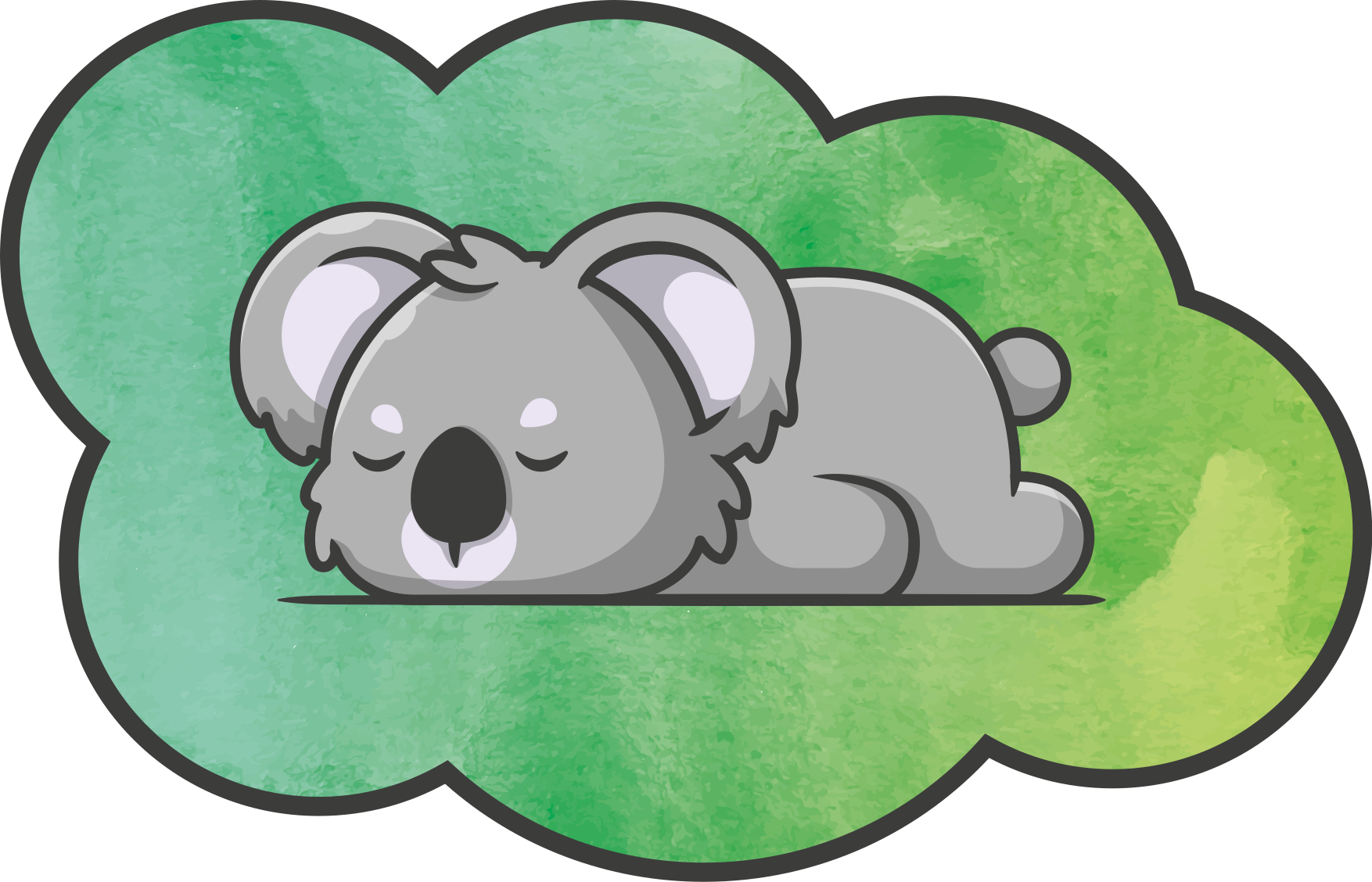 Slumrande koala Vinylmatta daghem - Tenstickers