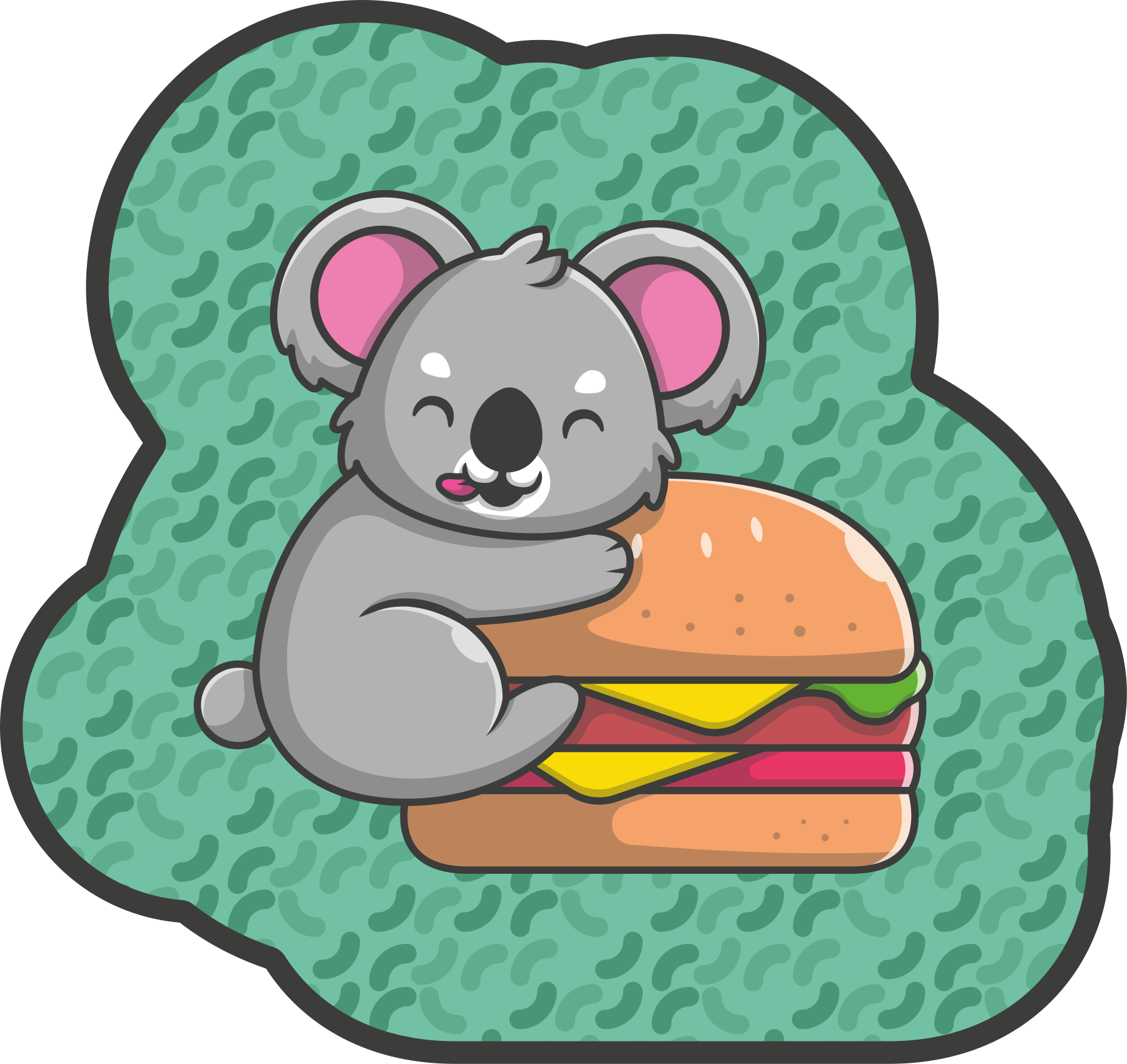 Söt koala-snack Vinylmatta daghem - Tenstickers