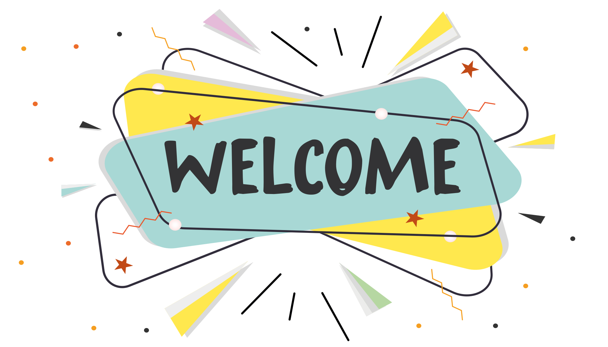 Abstrakt välkommen Vinylmatta foajé - Tenstickers