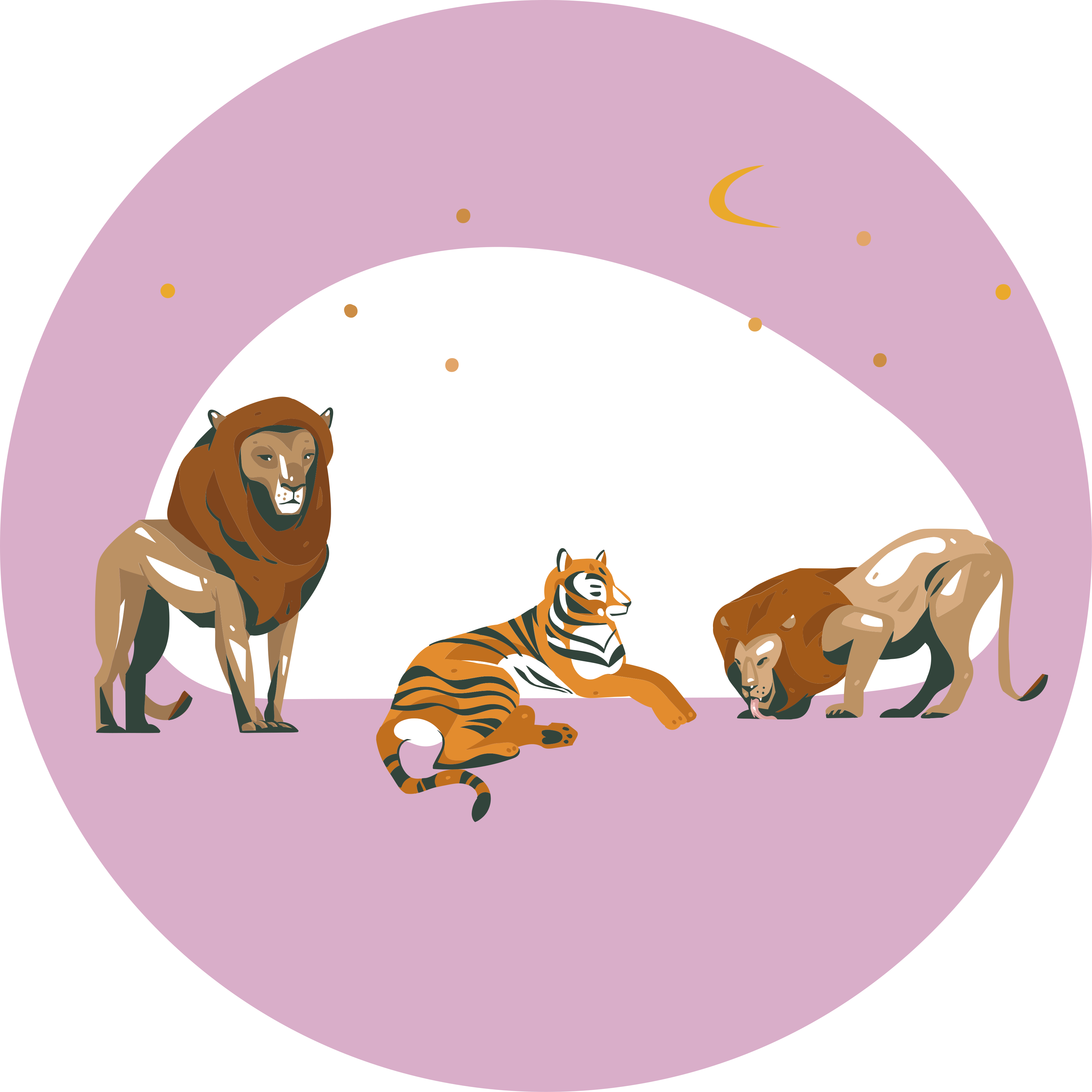 Safari vilt liv Vinylmatta djur - Tenstickers