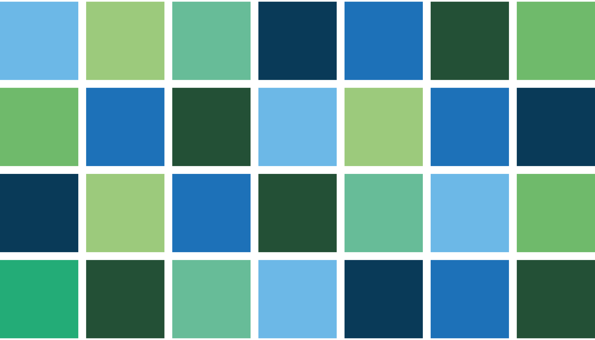 Blå och grön kakelmatta - Tenstickers