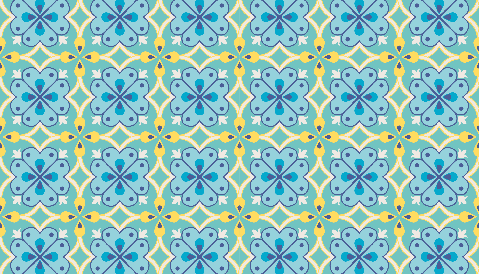 Färgglada mönster vinyl matta kakel matta - Tenstickers