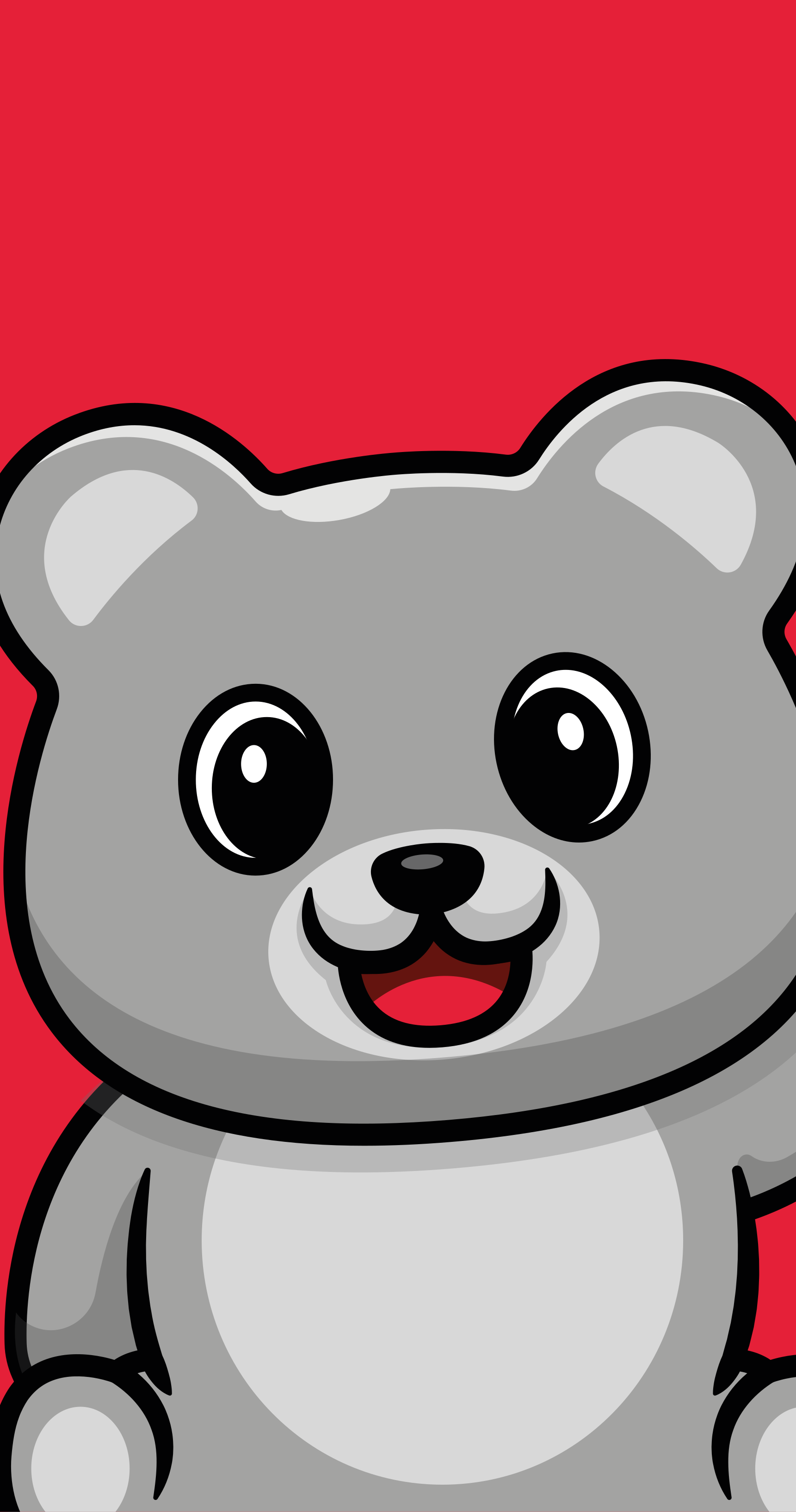 Glada björnansikte Vinylmatta Barn - Tenstickers