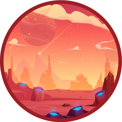 Kosmisk öken scen Vinylmatta Stjärnor - Tenstickers