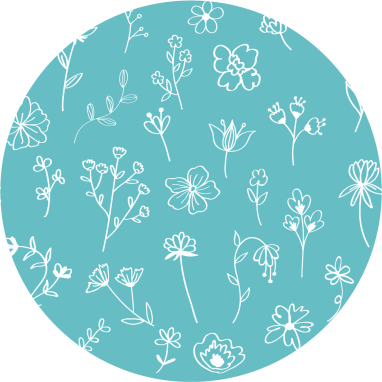 Eleganta illustrationer Vinylmatta blommor och växter - Tenstickers