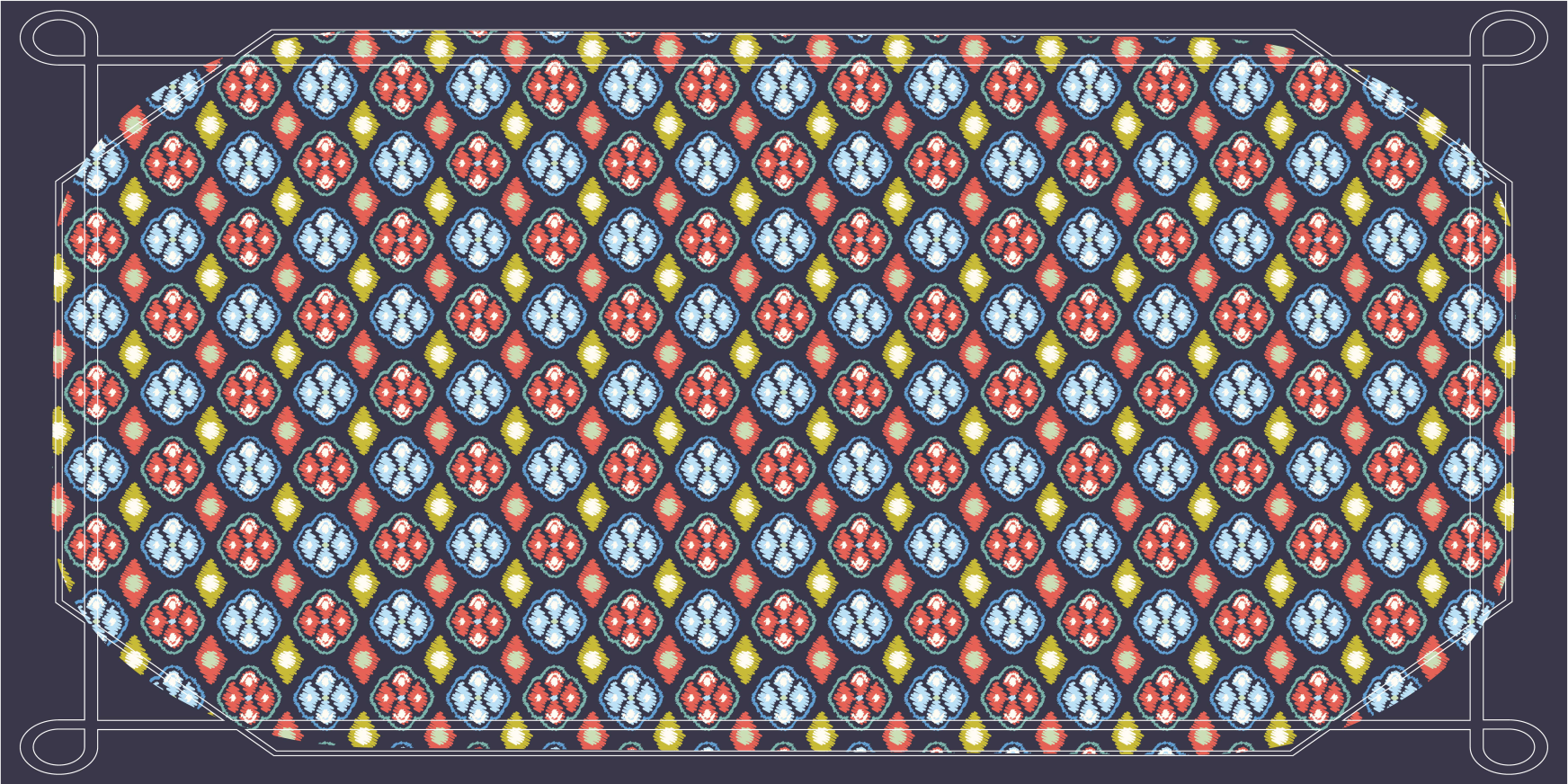 Färgglad mosaikkomposition Vinylmatta foajé - Tenstickers