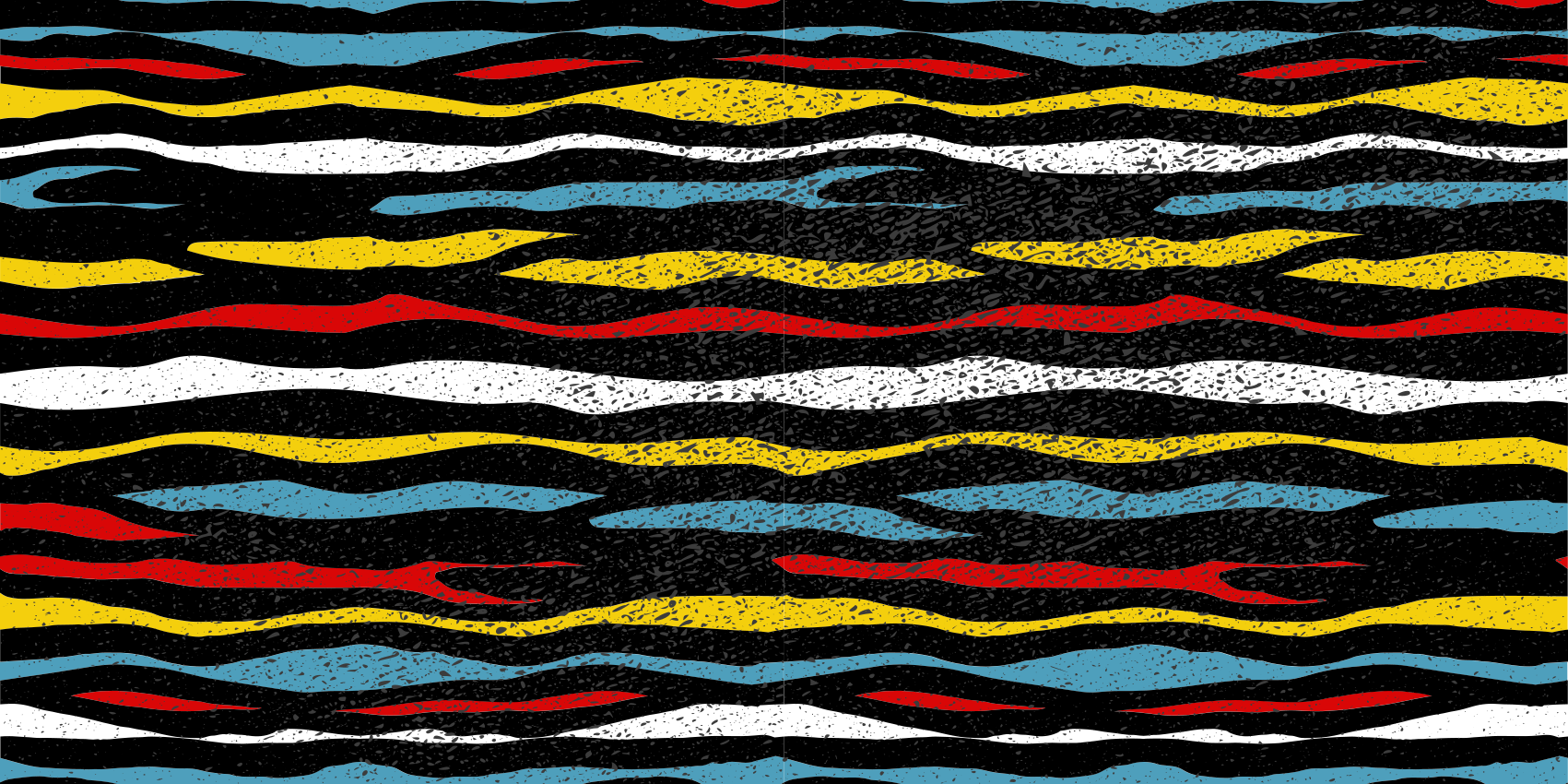 Färgglad vågig design Vinlymatta randiga - Tenstickers