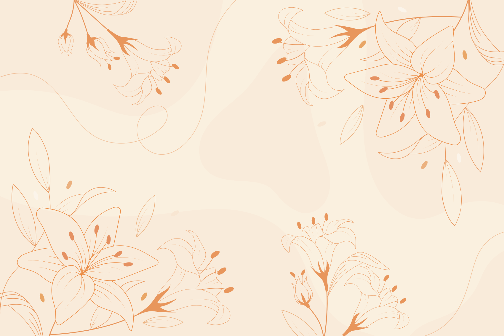 Elegant botanisk komponent Vinylmatta blommor och växter - Tenstickers