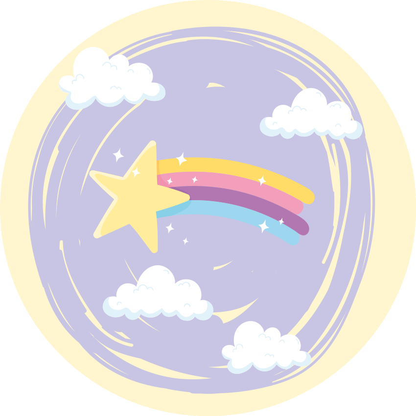 Natthimlens magi Vinylmatta Barn - Tenstickers