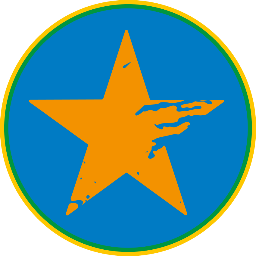 Blå stjärna accent Andra Vinylmattor - Tenstickers