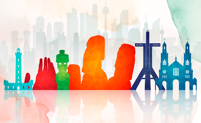 Monument i chile natur vinyl matta - Tenstickers