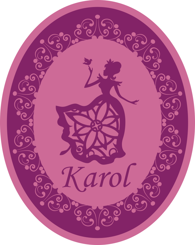 Elegant prinsessa med en personlig rosmatta - Tenstickers