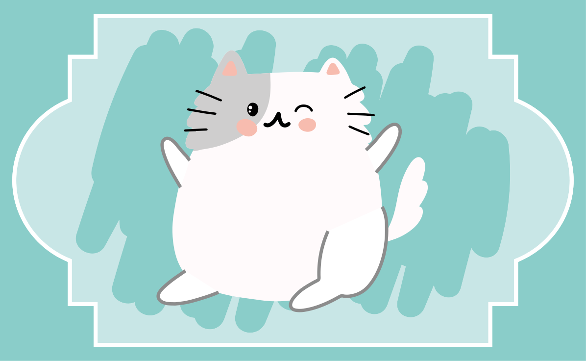 Söt kattillustration Vinylmatta daghem - Tenstickers