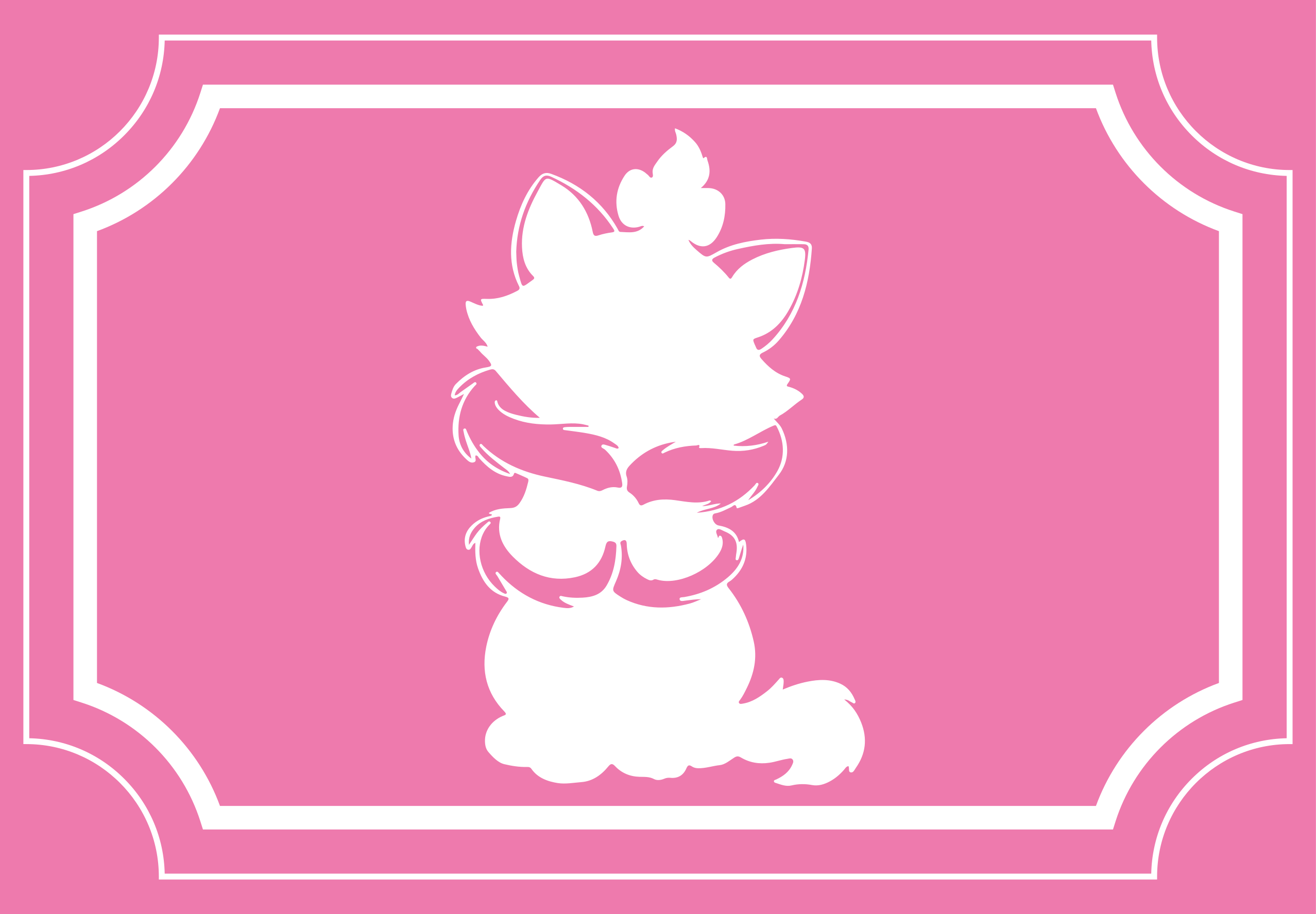 Söt katt siluett Andra Vinylmattor - Tenstickers