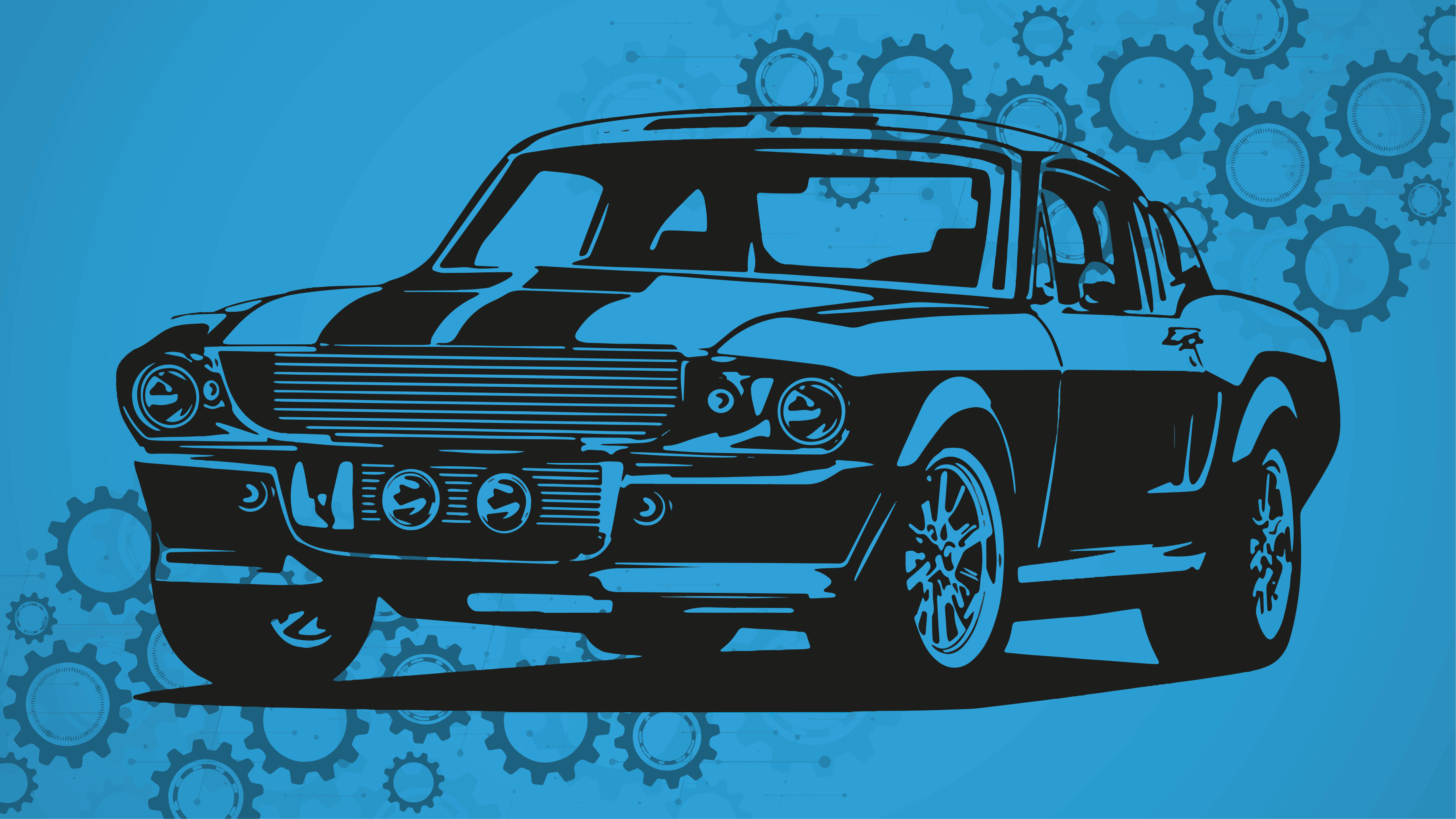 Tidlös bilskildring Andra Vinylmattor - Tenstickers