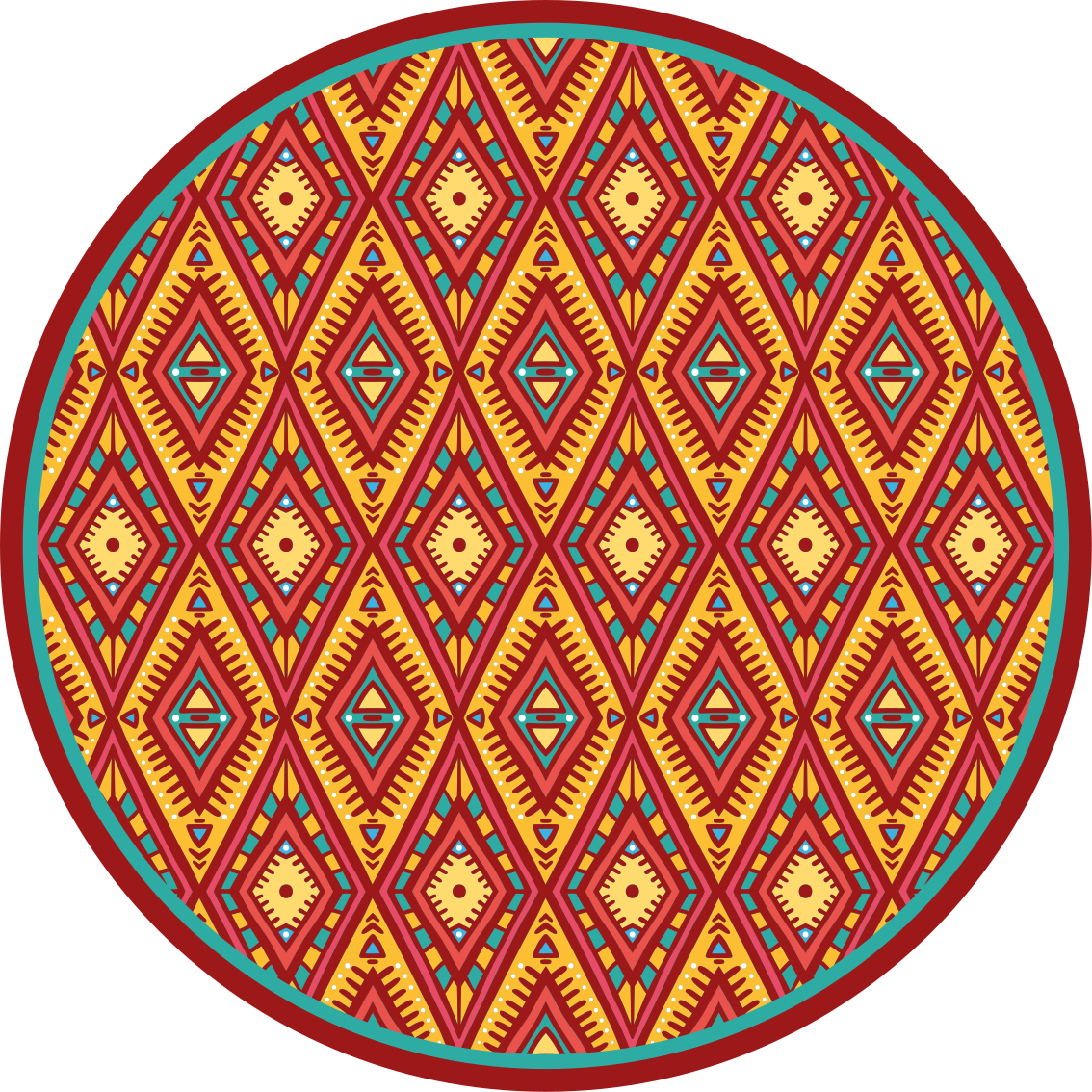 Geometriskt tribalelement Vinylmatta etnisk - Tenstickers