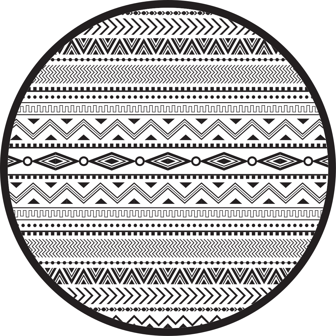 Tribal geometrisk mönster etnisk matta - Tenstickers