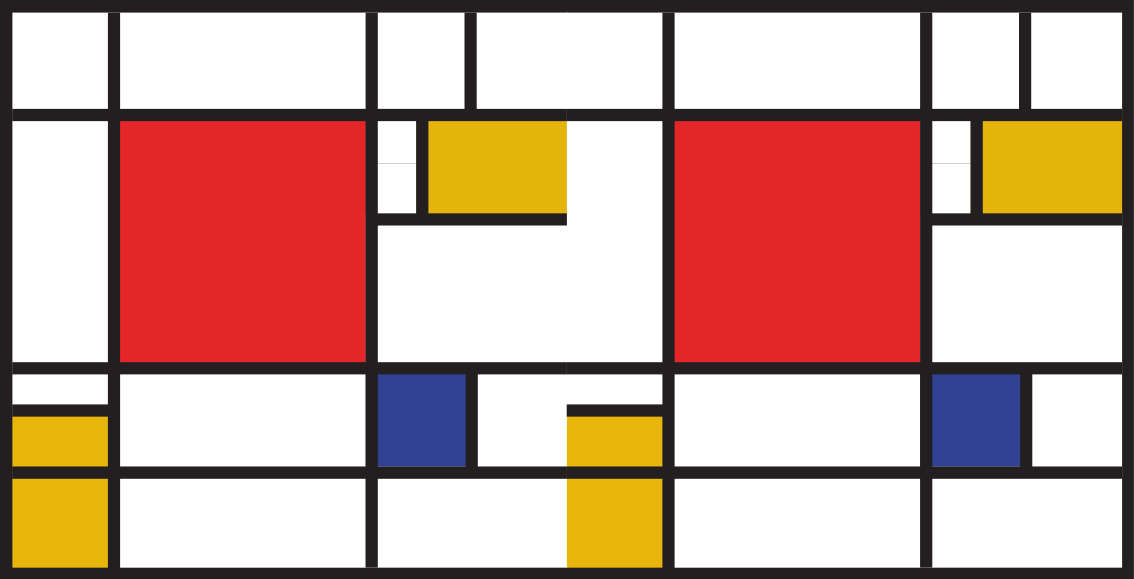Mondrian konst geometriska mattor - Tenstickers