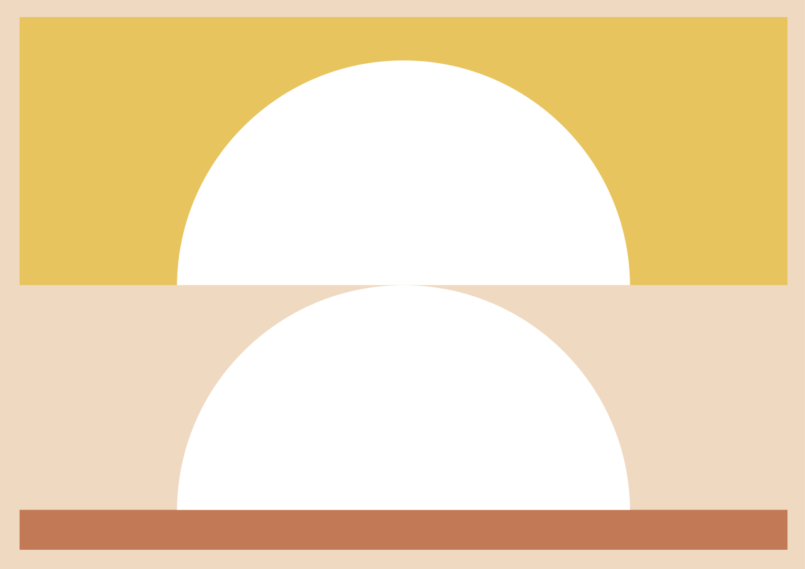 Två geometriska konstmattor i halvcirklar - Tenstickers