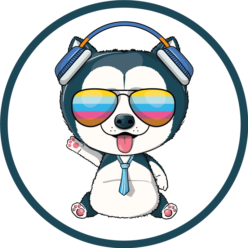 Cool hundkaraktär Vinylmatta Barn - Tenstickers