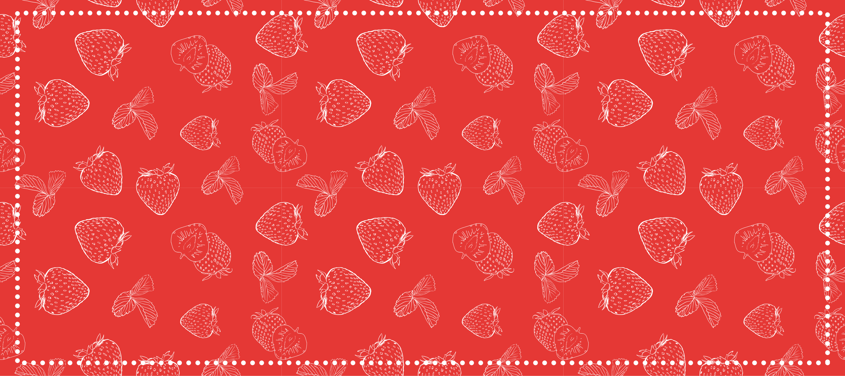 Ljust jordgubbsmönster Vinylmatta Kök - Tenstickers