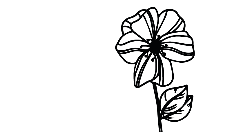 Elegant svartvit design Vinylmatta blommor och växter - Tenstickers