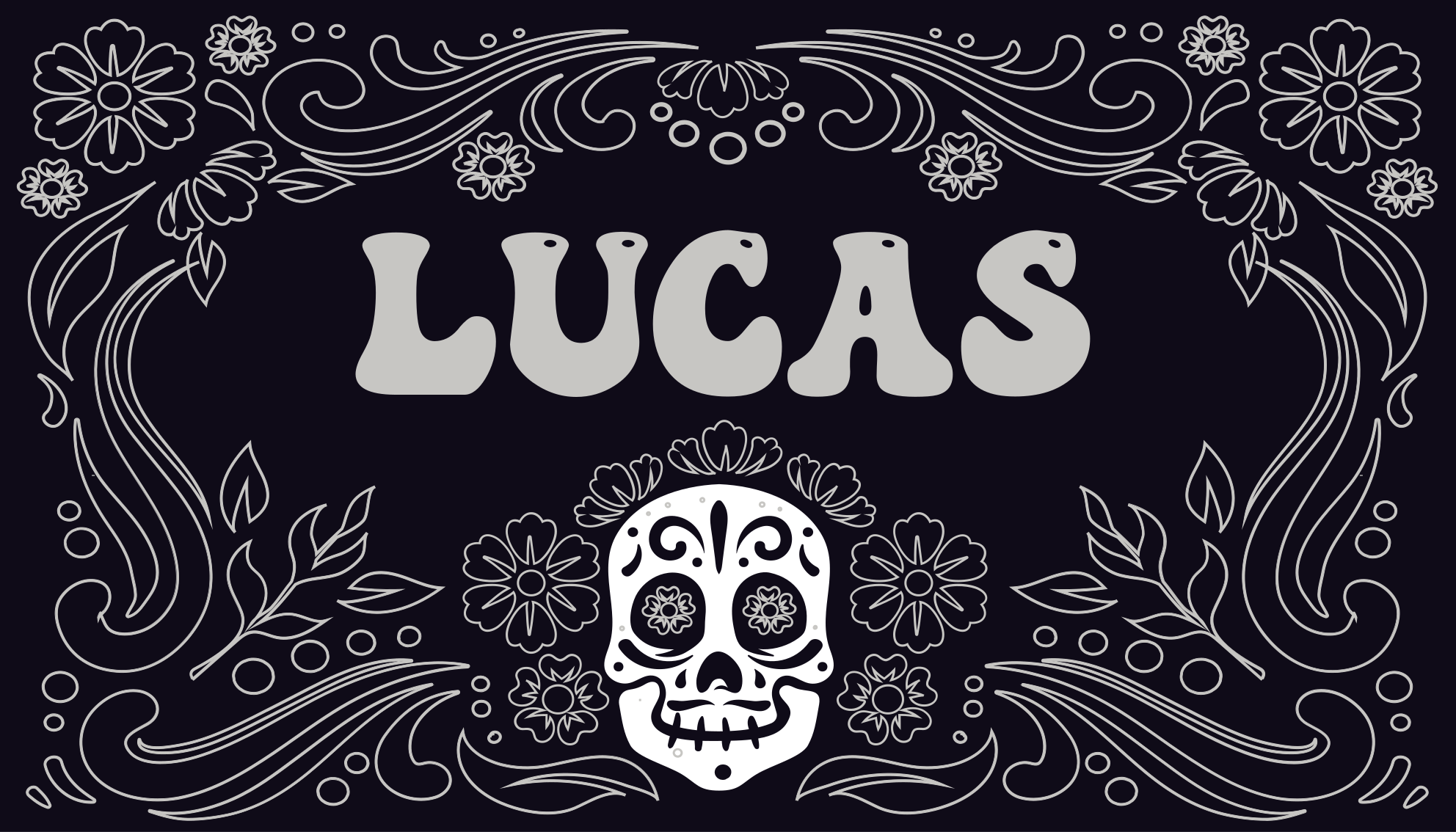 Skalledesign med namn Vinylmatta Halloween - Tenstickers