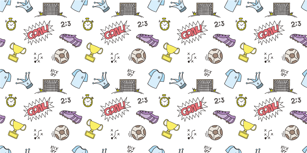 Worldcup fotbollsmönster rektangulär matta - Tenstickers