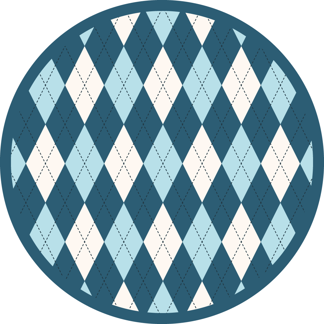 Diamant rutiga blå mönster badrum vinyl matta - Tenstickers