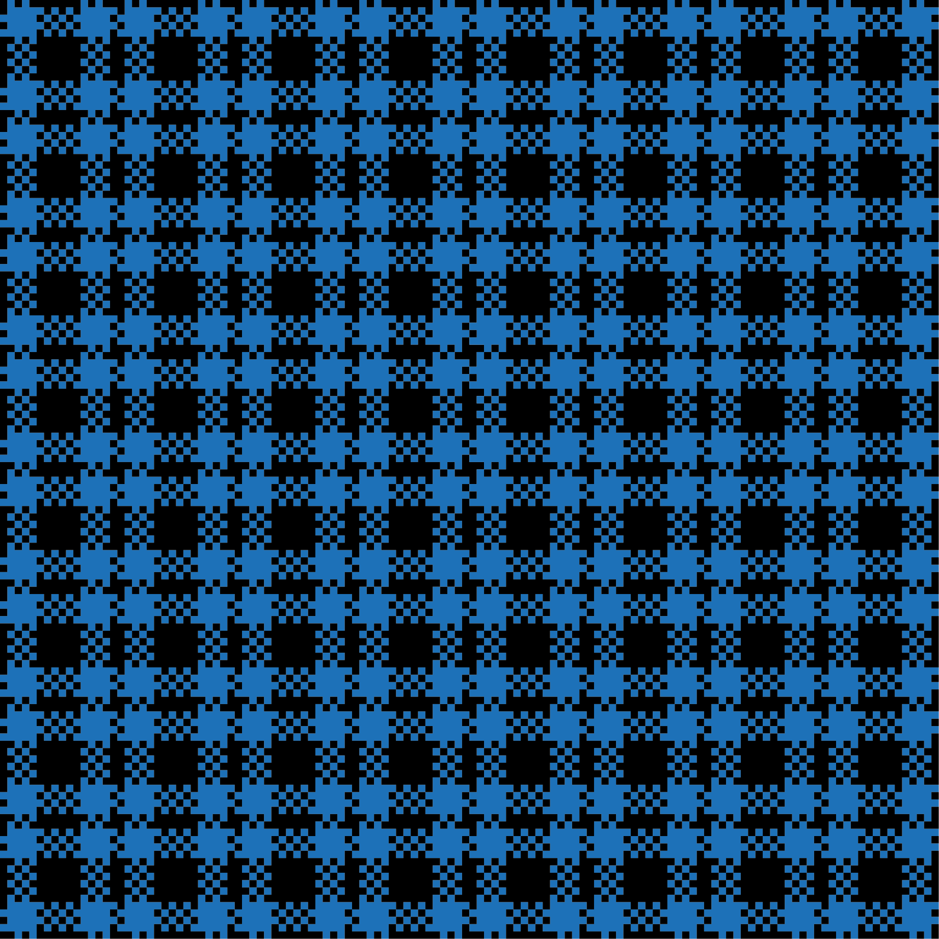 Blå och svart mönstrad fyrkantig vinylmatta - Tenstickers