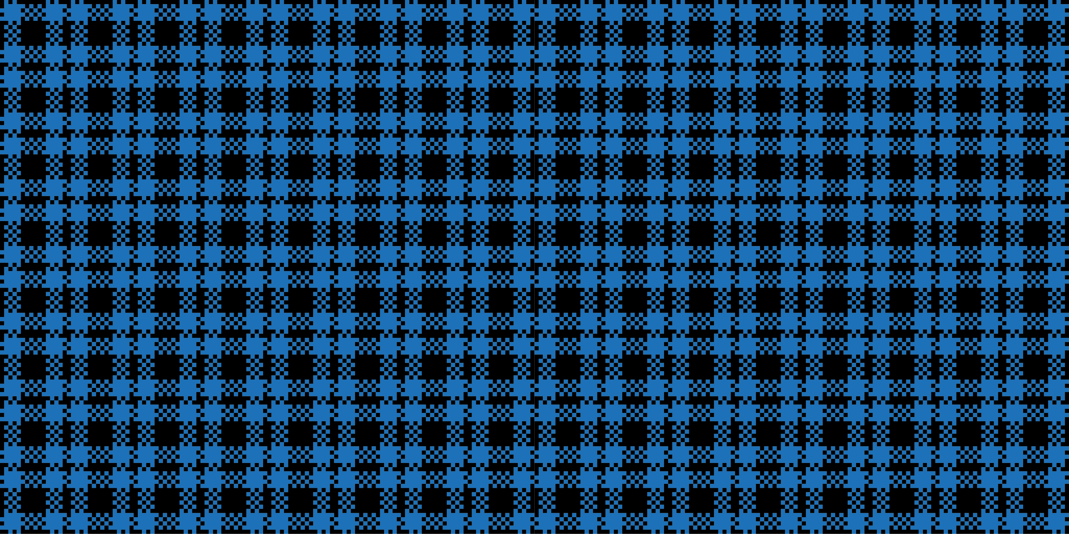 Blå och svart mönstrad rektangulär matta - Tenstickers