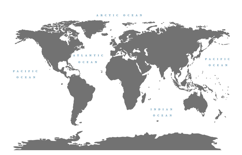 Stiliserad världskarta Vinylmatta Vardagsrum - Tenstickers